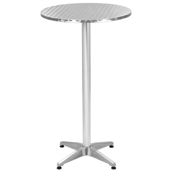 vidaXL Sammenleggbart hagebord sølv 60x(70-110) cm aluminium