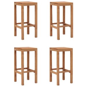 vidaXL Barkrakker 4 stk heltre teak