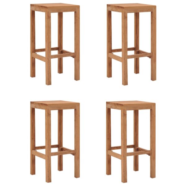 vidaXL Barkrakker 4 stk heltre teak