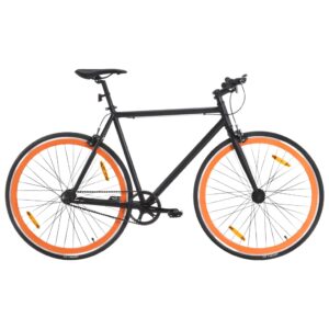 vidaXL Fastnavsykkel svart og oransje 700c 55 cm