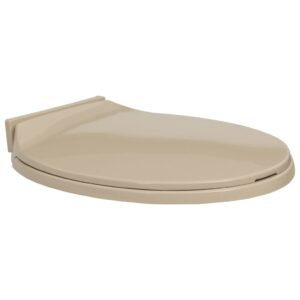 vidaXL Toalettsete myktlukkende beige oval