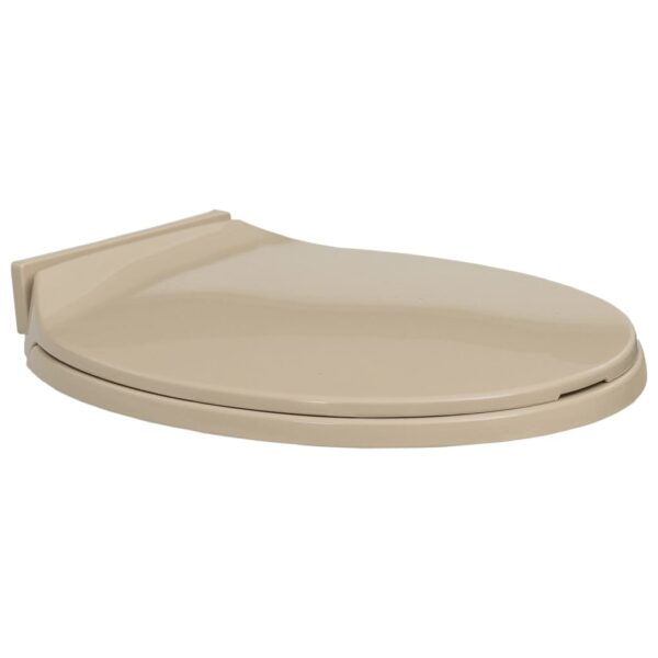 vidaXL Toalettsete myktlukkende beige oval