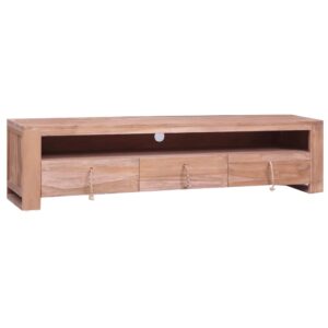 vidaXL TV-benk 140x30x35 cm heltre teak