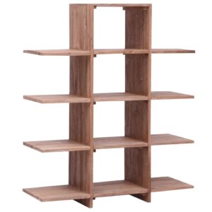 vidaXL Bokhylle 100x30x120 cm heltre teak