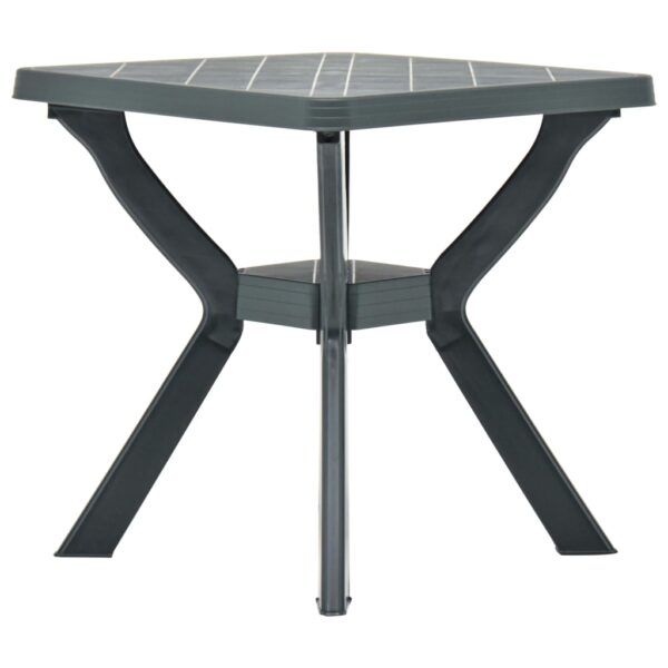 vidaXL Bistrobord grønn 70x70x72 cm plast