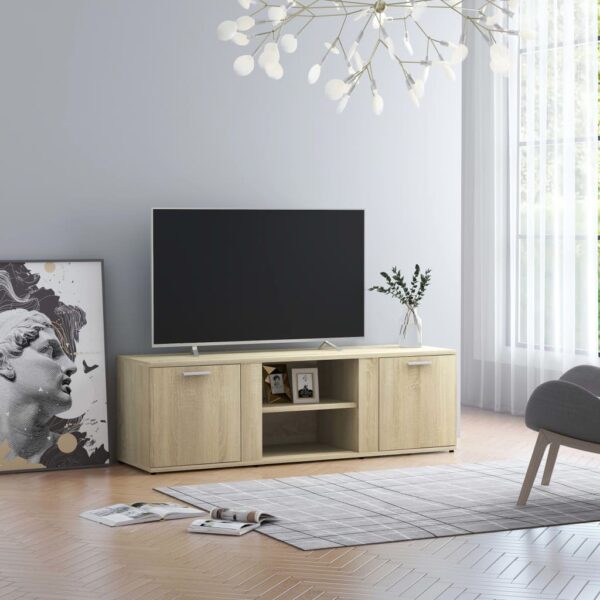 vidaXL TV-benk sonoma eik 120x34x37 cm konstruert tre