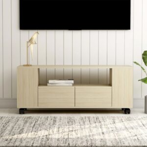 vidaXL TV-benk sonoma eik 120x35x48 cm konstruert tre