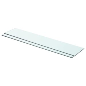 vidaXL Hyllepaneler 2 stk klart glass 70x15 cm