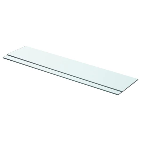 vidaXL Hyllepaneler 2 stk klart glass 70x15 cm