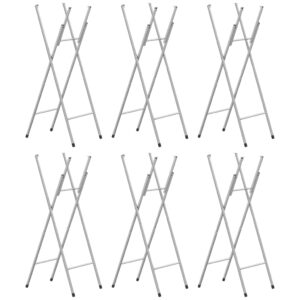 vidaXL Sammenleggbare bordben 6 stk sølv 45x53x108 cm galvanisert stål
