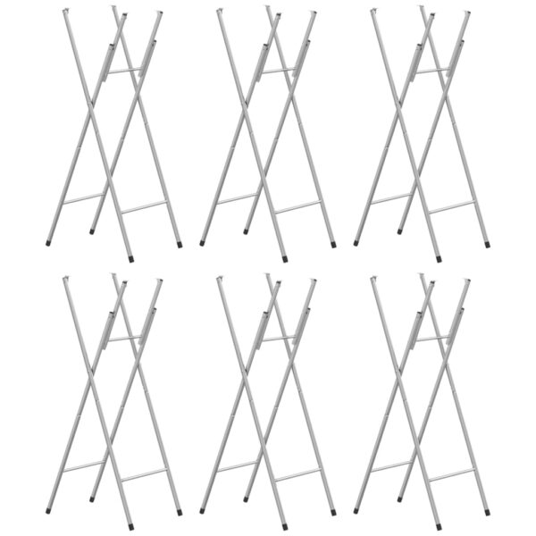 vidaXL Sammenleggbare bordben 6 stk sølv 45x53x108 cm galvanisert stål