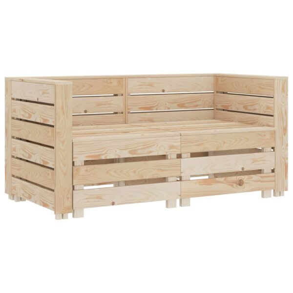 vidaXL Pallestol for hage 2-seters tre