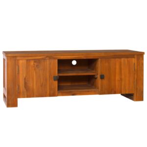 vidaXL TV-benk 110x30x40 cm heltre teak