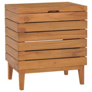 vidaXL Skittentøyskurv 40x30x45 cm heltre teak