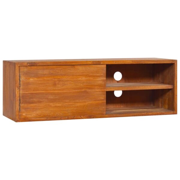 vidaXL Veggmontert TV-benk 90x30x30 cm heltre teak