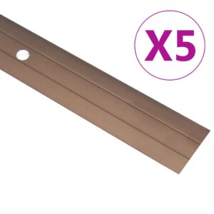 vidaXL Gulvprofiler 5 stk aluminium 134 cm brun