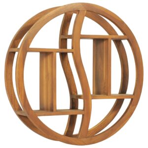 vidaXL Vegghylle yin og yang 60x15x60 cm heltre teak