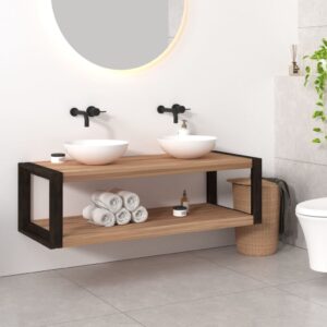 vidaXL Baderomsskap 120x45x35 cm heltre teak