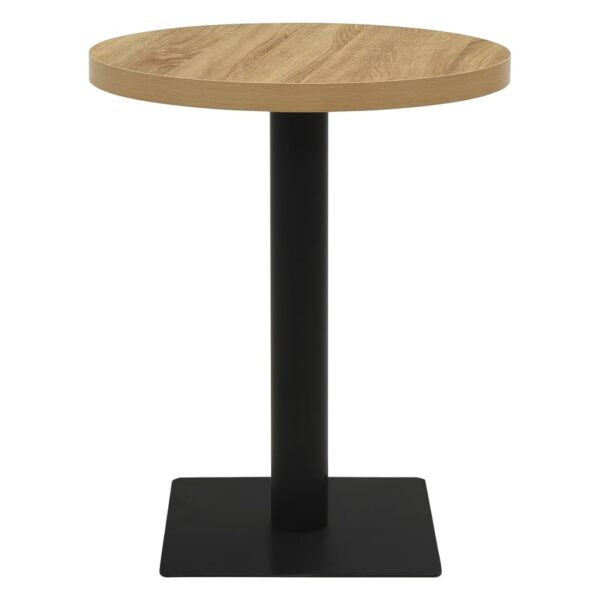 vidaXL Bistrobord eikefarge 80 cm MDF og stål