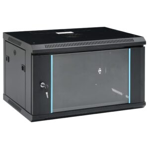 vidaXL Nettverksskap 6U veggmontert 19" IP20 600x450x375 mm