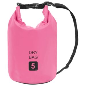 vidaXL Tørrsekk rosa 5 L PVC