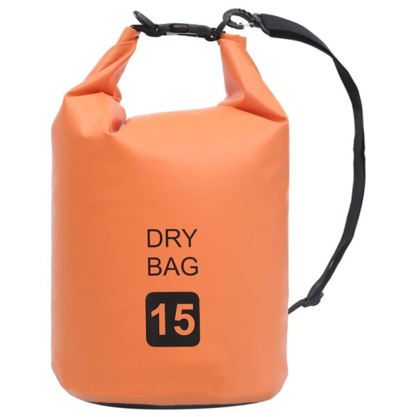 vidaXL Tørrsekk oransje 15 L PVC