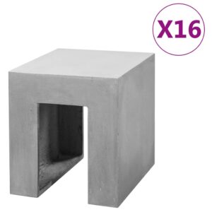 vidaXL Betongkrakker 16 stk 35x40x40 cm