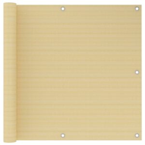 vidaXL Balkongskjerm beige 90x300 cm HDPE