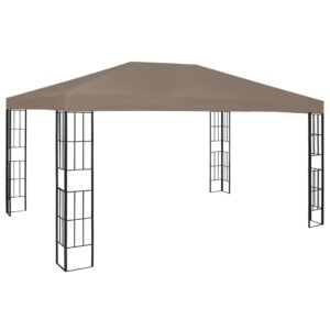 vidaXL Paviljong 4x3 m gråbrun