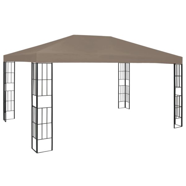 vidaXL Paviljong 4x3 m gråbrun