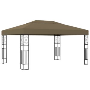 vidaXL Paviljong 3x4 m taupe stoff