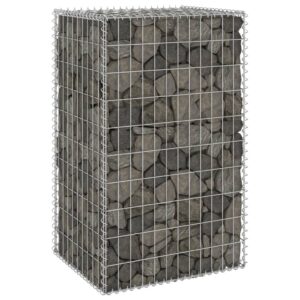 vidaXL Gabion med dekker galvanisert stål 60x50x100 cm