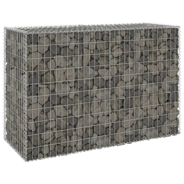 vidaXL Gabion med dekker galvanisert stål 150x60x100 cm