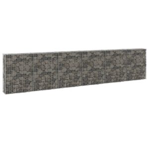 vidaXL Gabion med dekker galvanisert stål 300x30x100 cm