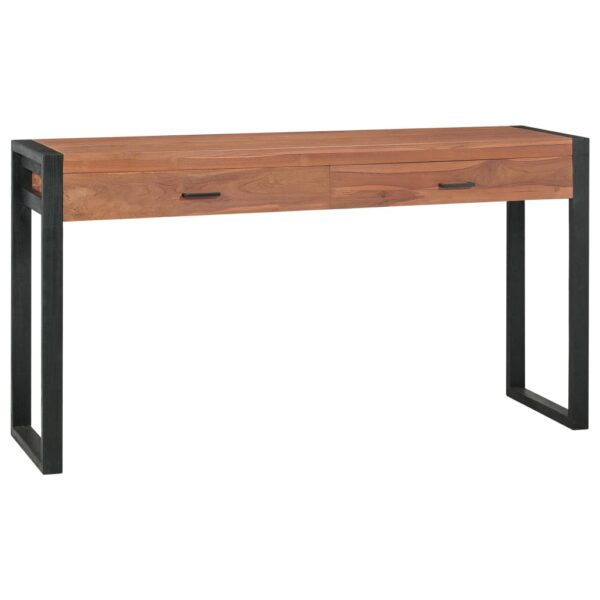 vidaXL Skrivebord med 2 skuffer 140x40x75 cm teak