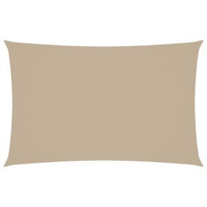 vidaXL Solseil oxfordstoff rektangulær 4x7 m beige