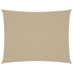 vidaXL Solseil oxfordstoff rektangulær 5x7 m beige