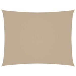 vidaXL Solseil oxfordstoff rektangulær 6x7 m beige