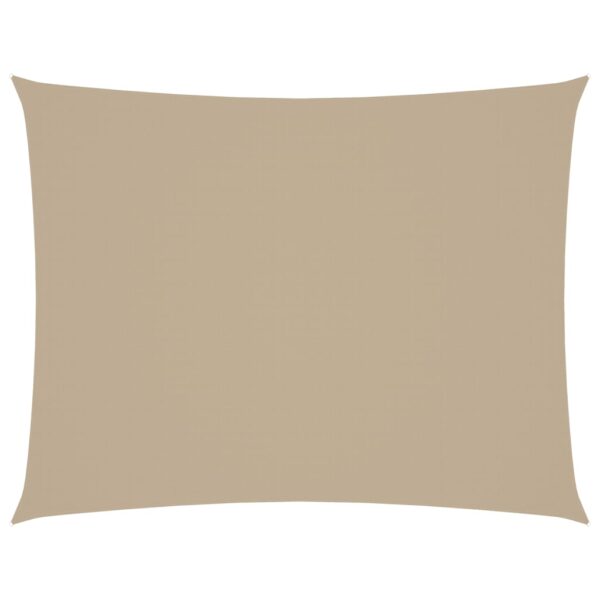 vidaXL Solseil oxfordstoff rektangulær 6x7 m beige