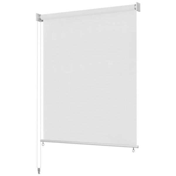 vidaXL Utendørs rullegardin hvit 80x230 cm HDPE