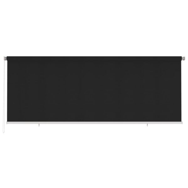 vidaXL Utendørs rullegardin 400x140 cm svart HDPE