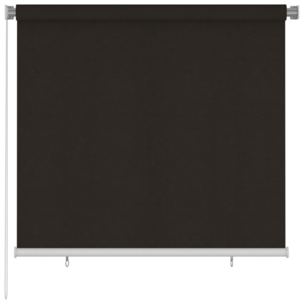 vidaXL Utendørs rullegardin 160x140 cm brun HDPE