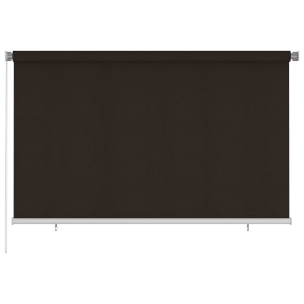 vidaXL Utendørs rullegardin 240x140 cm brun HDPE