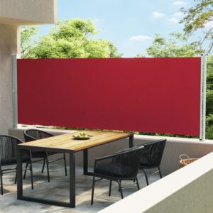 vidaXL Uttrekkbar sidemarkise 600x160 cm rød