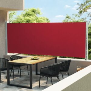 vidaXL Uttrekkbar sidemarkise 600x170 cm rød