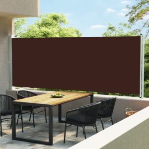 vidaXL Uttrekkbar sidemarkise 600x170 cm brun