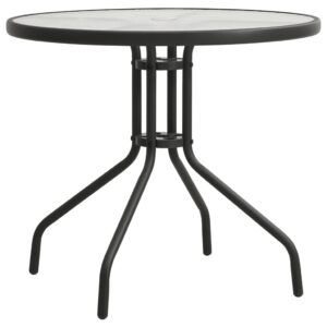 vidaXL Bistrobord antrasitt Ø80x71 cm stål