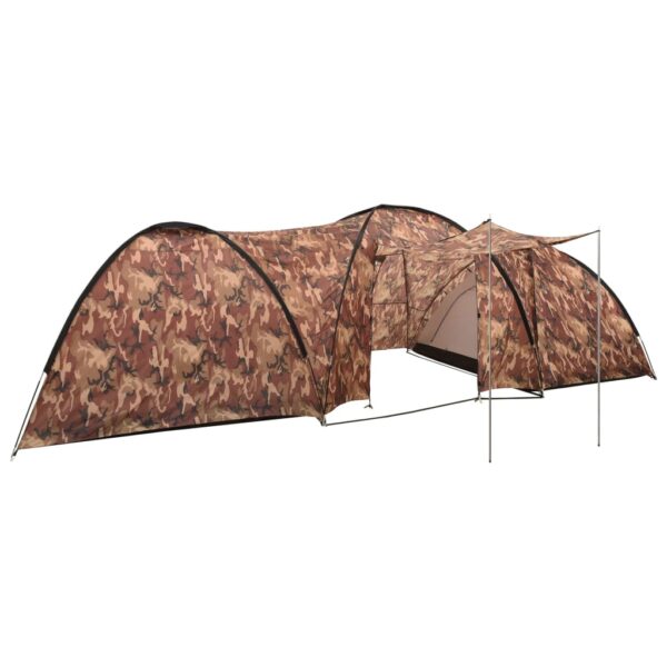 vidaXL Campingtelt igloformet 650x240x190 cm for 8 personer kamuflasje