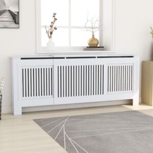 vidaXL MDF Radiatordeksel 205 cm hvit