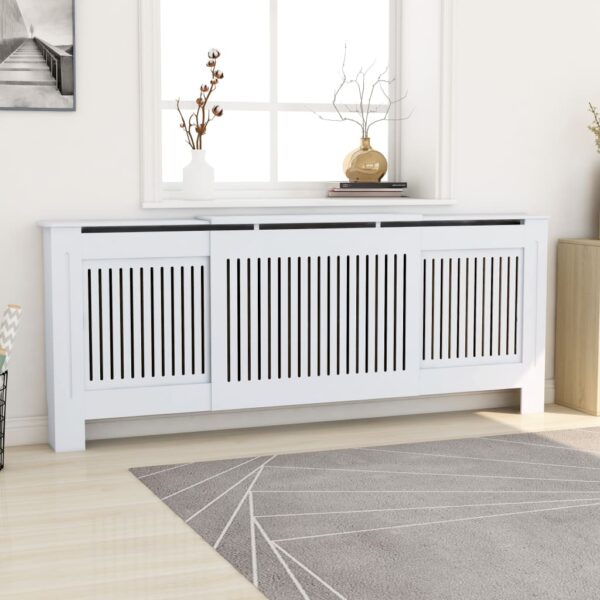 vidaXL MDF Radiatordeksel 205 cm hvit